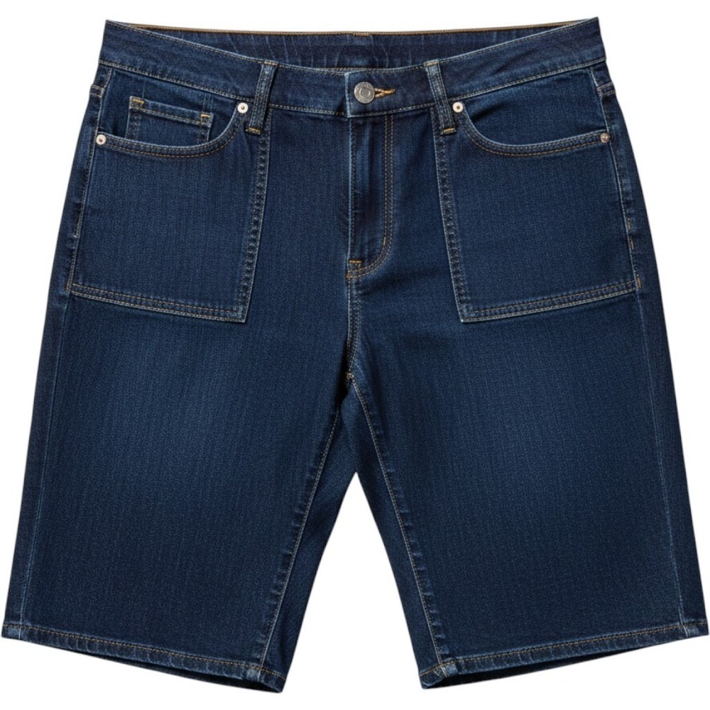 Code Bleu Skimmer Shorts Womens Plus 20W Blue Denim Stretch Pull On Casual